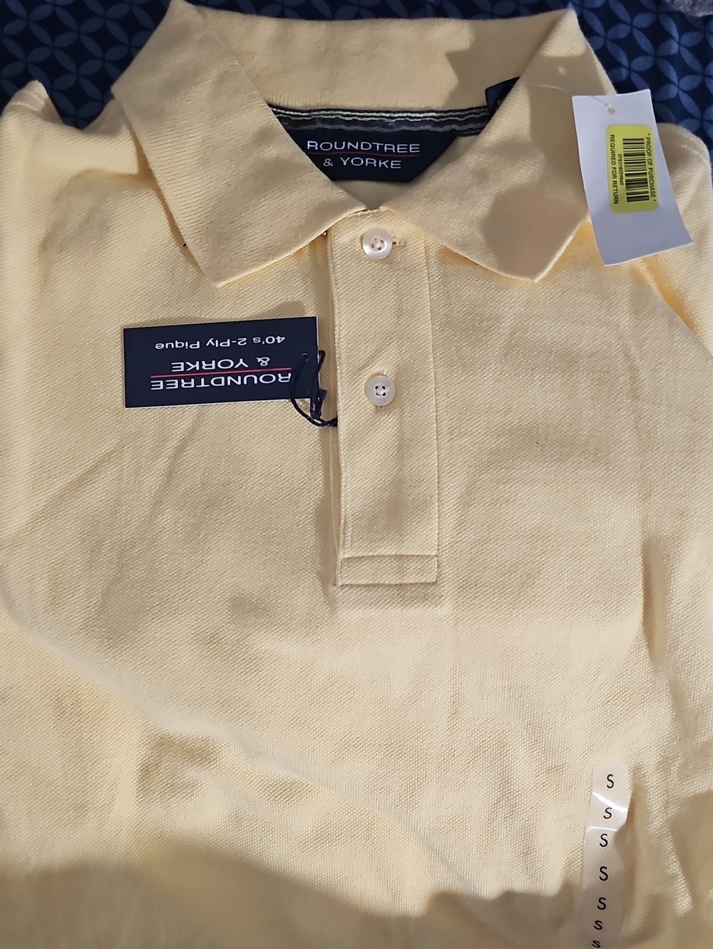Roundtree & Yorke Pale Yellow Men's Polo Shirt